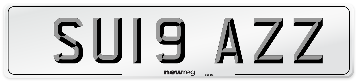 SU19 AZZ Number Plate from New Reg